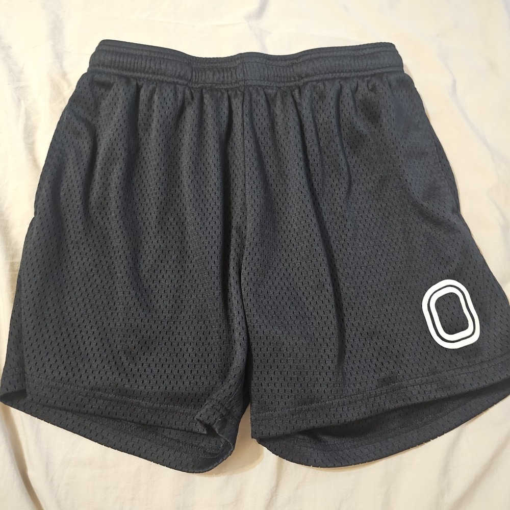 Overtime Men's Mesh Shorts Small Basketball Drawstring Black EUC